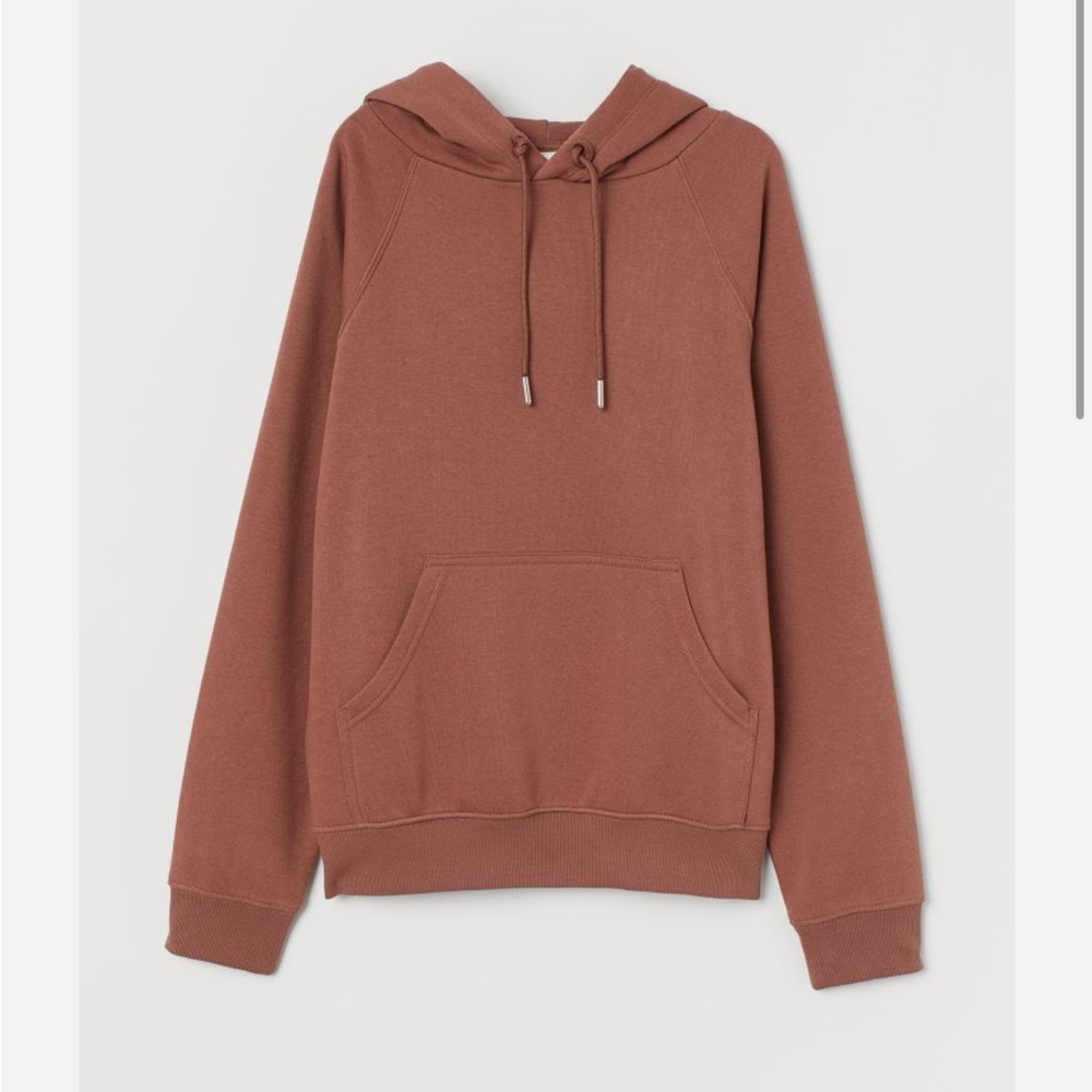 H&M oversized baggy hoodie rust brown size large